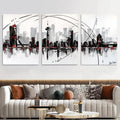 Modern MDF Wall Art Set of 3 | Large Wooden Wall Decor