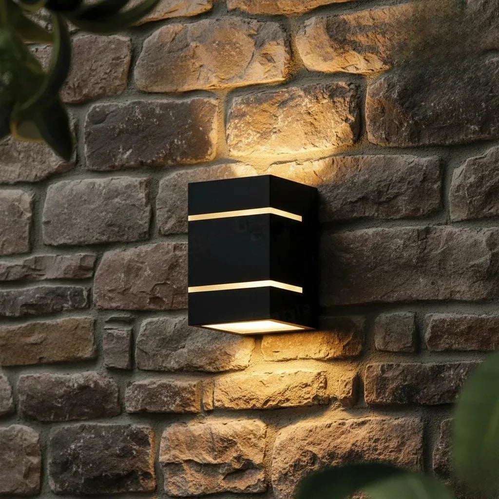 Modern MDF Wooden Table Lamp with Warm Golden LED Light Vael Decor