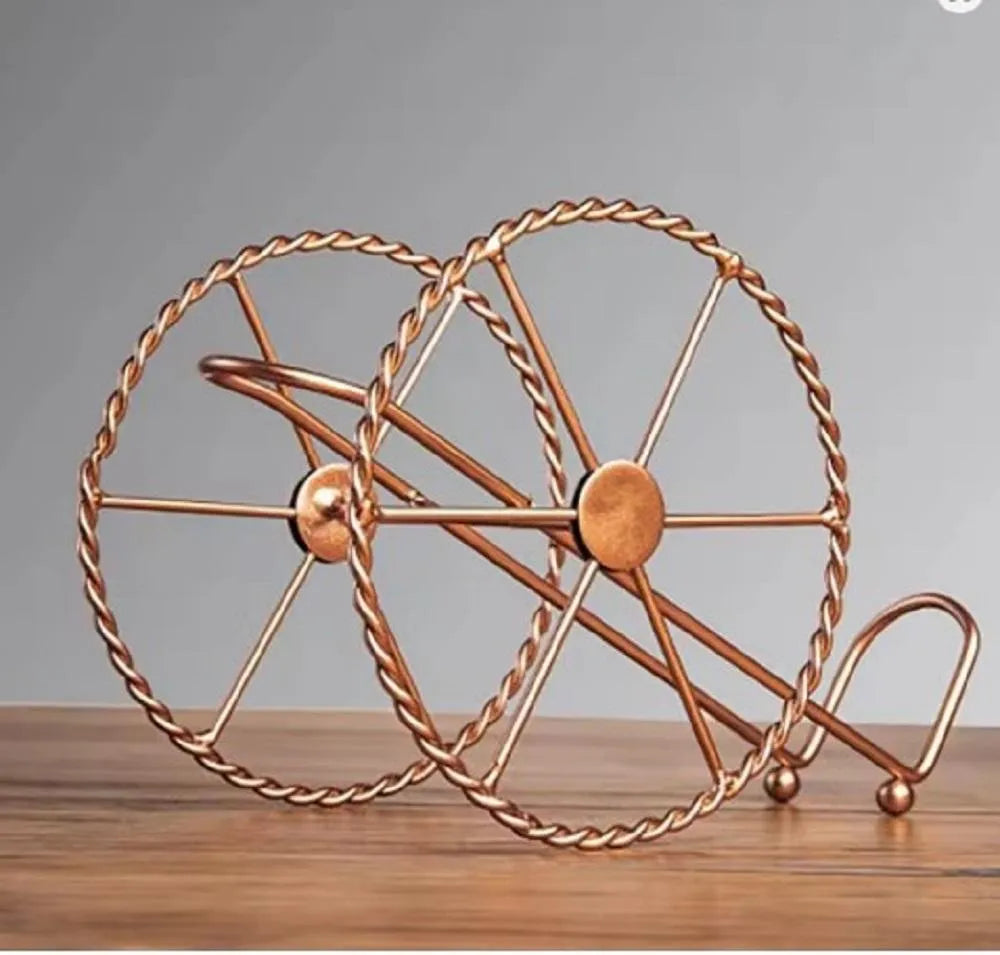Retro Metal Cold Drink Rack Golden Iron Bottle Holder for Kitchen & Table Vael Decor