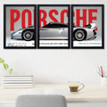 Modern Cars Wall Art Set of 3 | Premium MDF Wooden Wall Frames for Car Enthusiasts Vael Decor