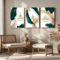 Islamic 3D Calligraphy Wall Frame Set of 3 | Premium MDF Wooden Wall Art Vael Decor