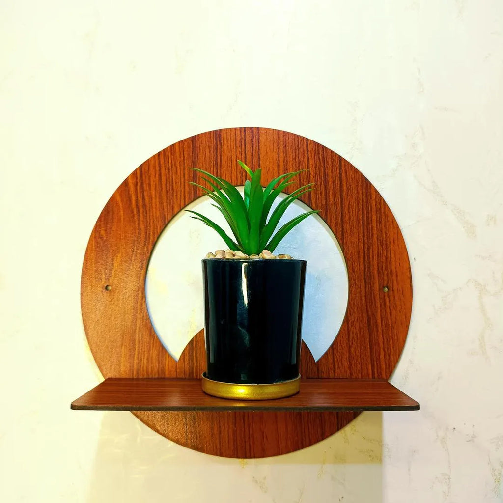 Modern MDF Floating Wall Shelves Set of 4 | Abstract Decorative Wall Shelves Vael Decor