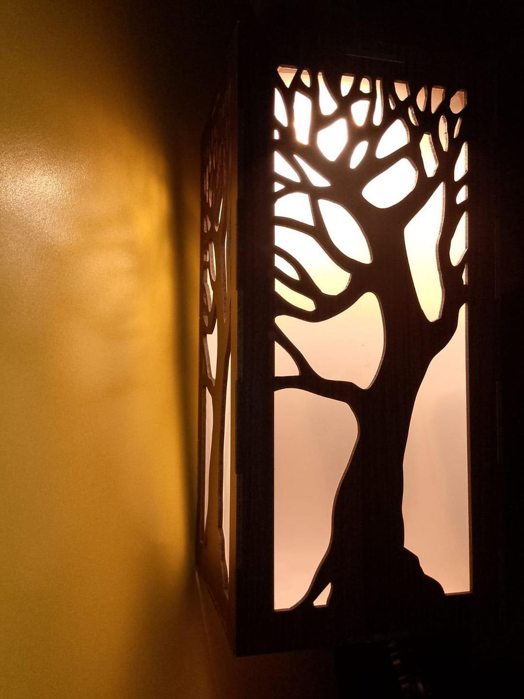 Modern Wooden Ceiling Pendant Lamp with Warm Golden Light | MDF Hanging Light Vael Decor