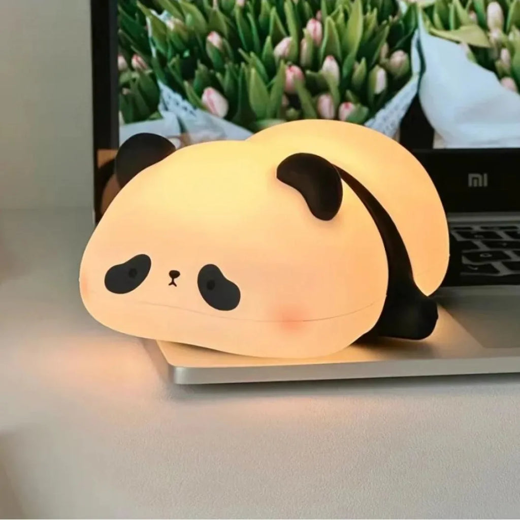 Rechargeable Panda Silicone Night Lamp with 3-Level Dimmable LED Light Vael Decor