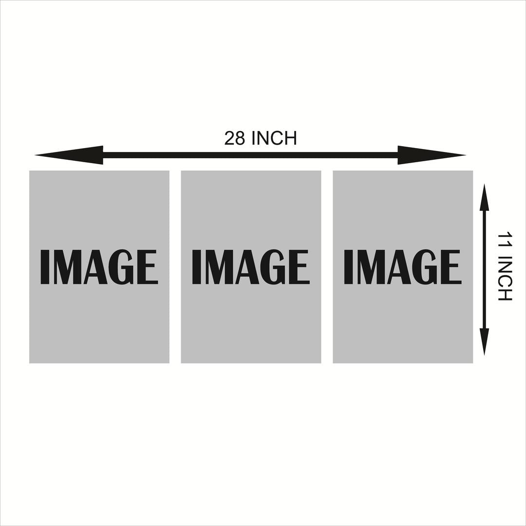 Islamic 3D Calligraphy Wall Frame Set of 3 | Premium MDF Wooden Wall Art Vael Decor