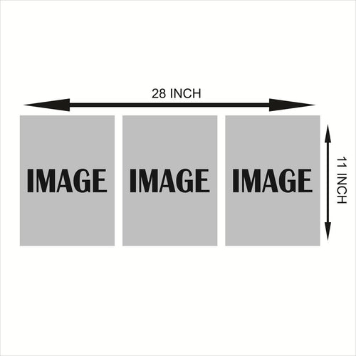 Islamic 3D Calligraphy Wall Frame Set of 3 | Premium MDF Wooden Wall Art Vael Decor