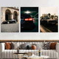 Modern Cars Wall Art Set of 3 | Premium MDF Wooden Wall Frames for Car Enthusiasts Vael Decor