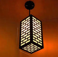 Modern Wooden Ceiling Pendant Lamp with Warm Golden Light | MDF Hanging Light Vael Decor