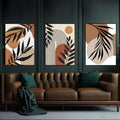 Set of 3 Sticky Canvas Photo Tiles | Modern Wooden Wall Frames for Home Décor Vael Decor