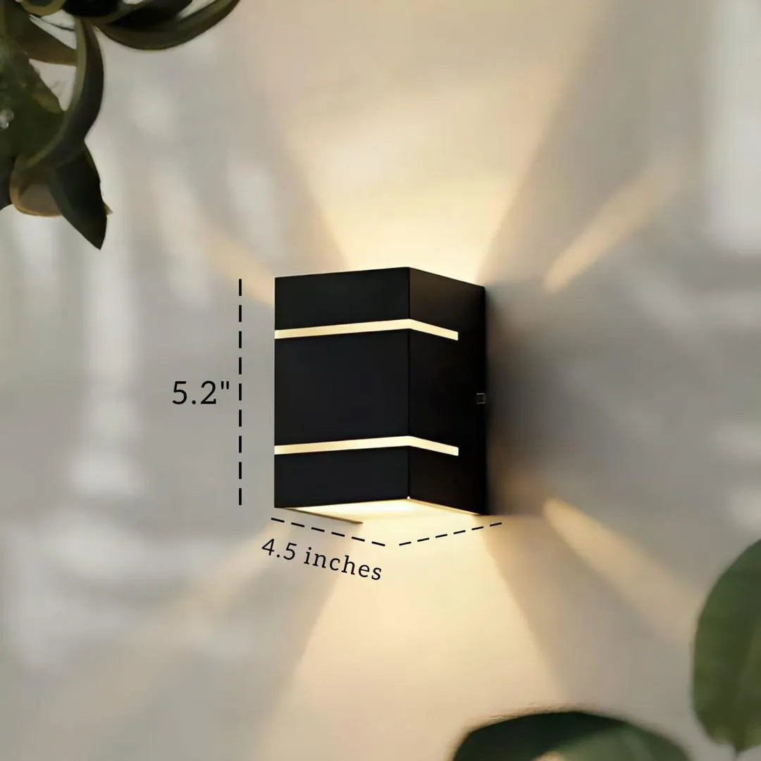 Modern MDF Wooden Table Lamp with Warm Golden LED Light Vael Decor