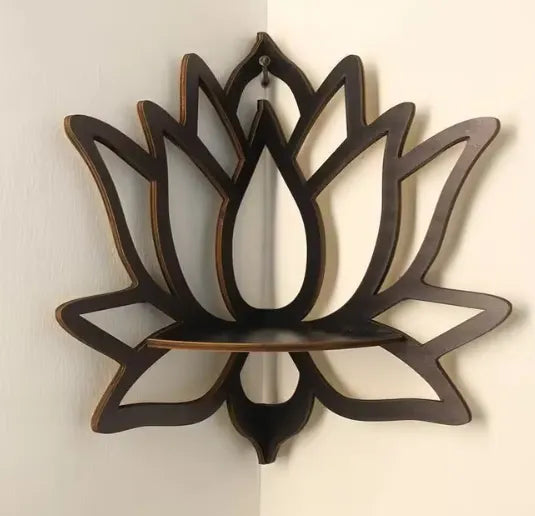 Flower Design Wooden Wall Decor Set of 1 | Modern Rustic Wooden Wall Frames Vael Decor
