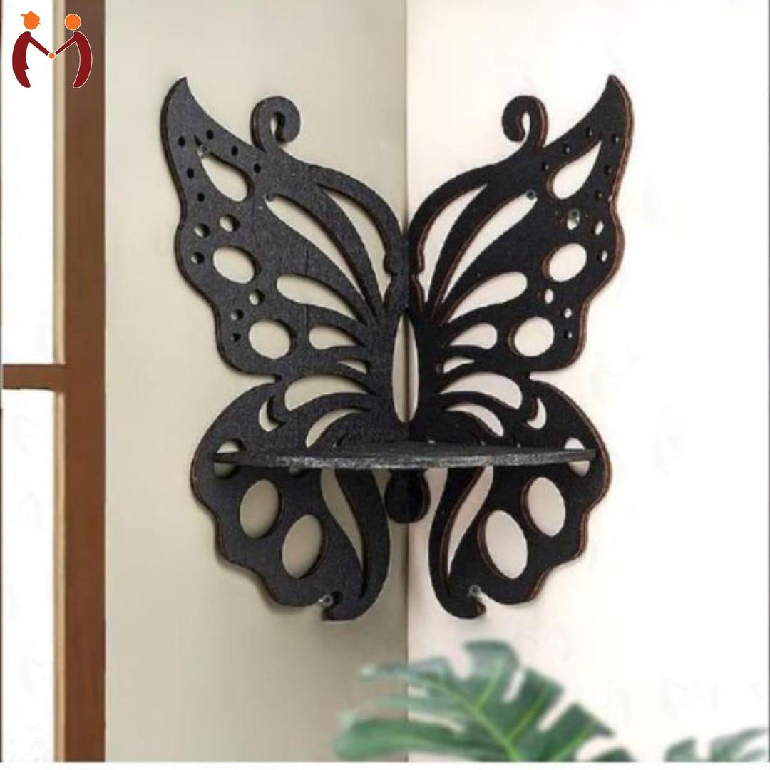 Flower Design Wooden Wall Decor Set of 2 | Modern Rustic Wooden Wall Frames Vael Decor