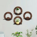 Modern MDF Floating Wall Shelves Set of 4 | Abstract Decorative Wall Shelves Vael Decor