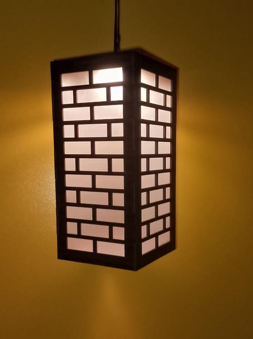 Modern Wooden Ceiling Pendant Lamp with Warm Golden Light | MDF Hanging Light Vael Decor