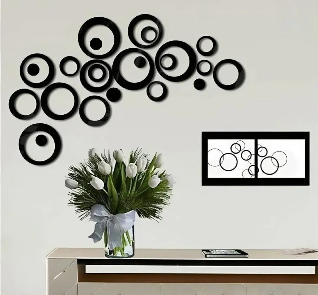 Large Abstract MDF Wall Art Set | 24-Piece Modern Wall Decor Vael Decor
