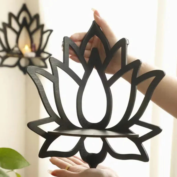 Flower Design Wooden Wall Decor Set of 1 | Modern Rustic Wooden Wall Frames Vael Decor