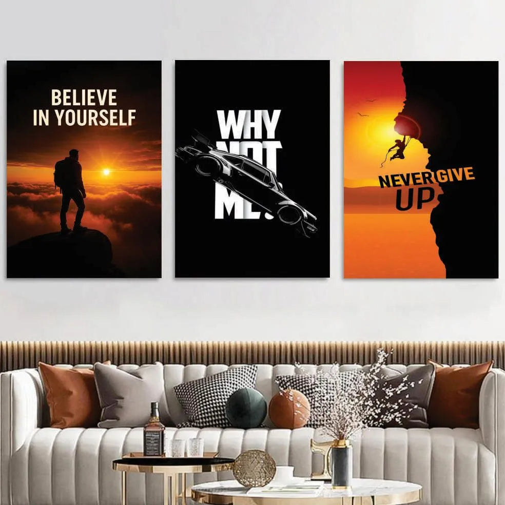 Modern Men's MDF Wall Art | Stylish Wall Decor for Bedroom, Office & Man Cave Vael Decor