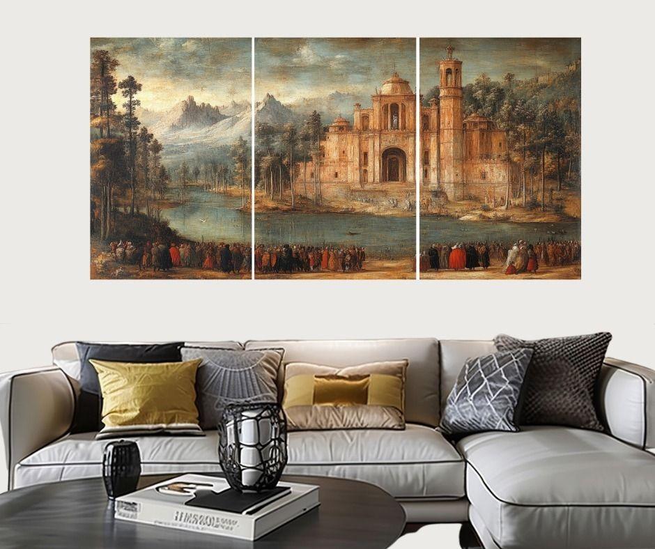 Modern MDF Wall Art Set of 3 | Large Wooden Wall Decor Vael Decor