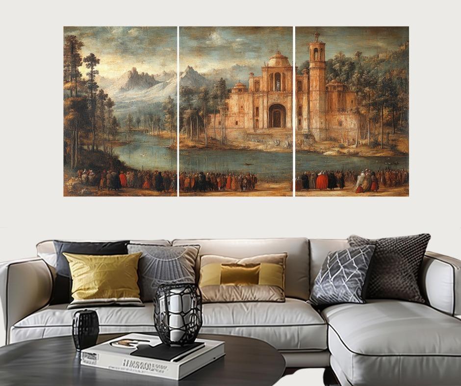 Modern MDF Wall Art Set of 3 | Large Wooden Wall Decor Vael Decor