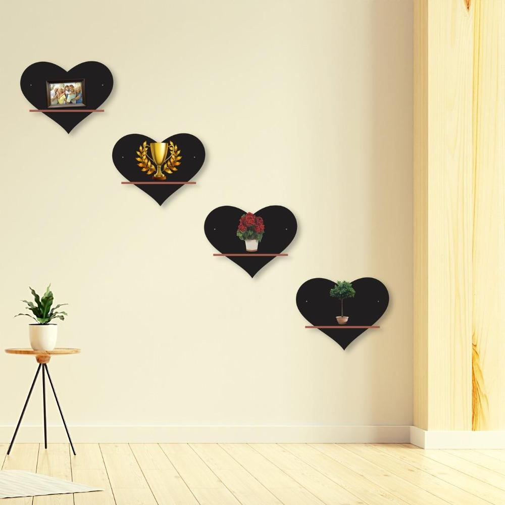 Modern MDF Wall Art Set of 4 | 7-Inch Ready-to-Hang Wall Decor Vael Decor