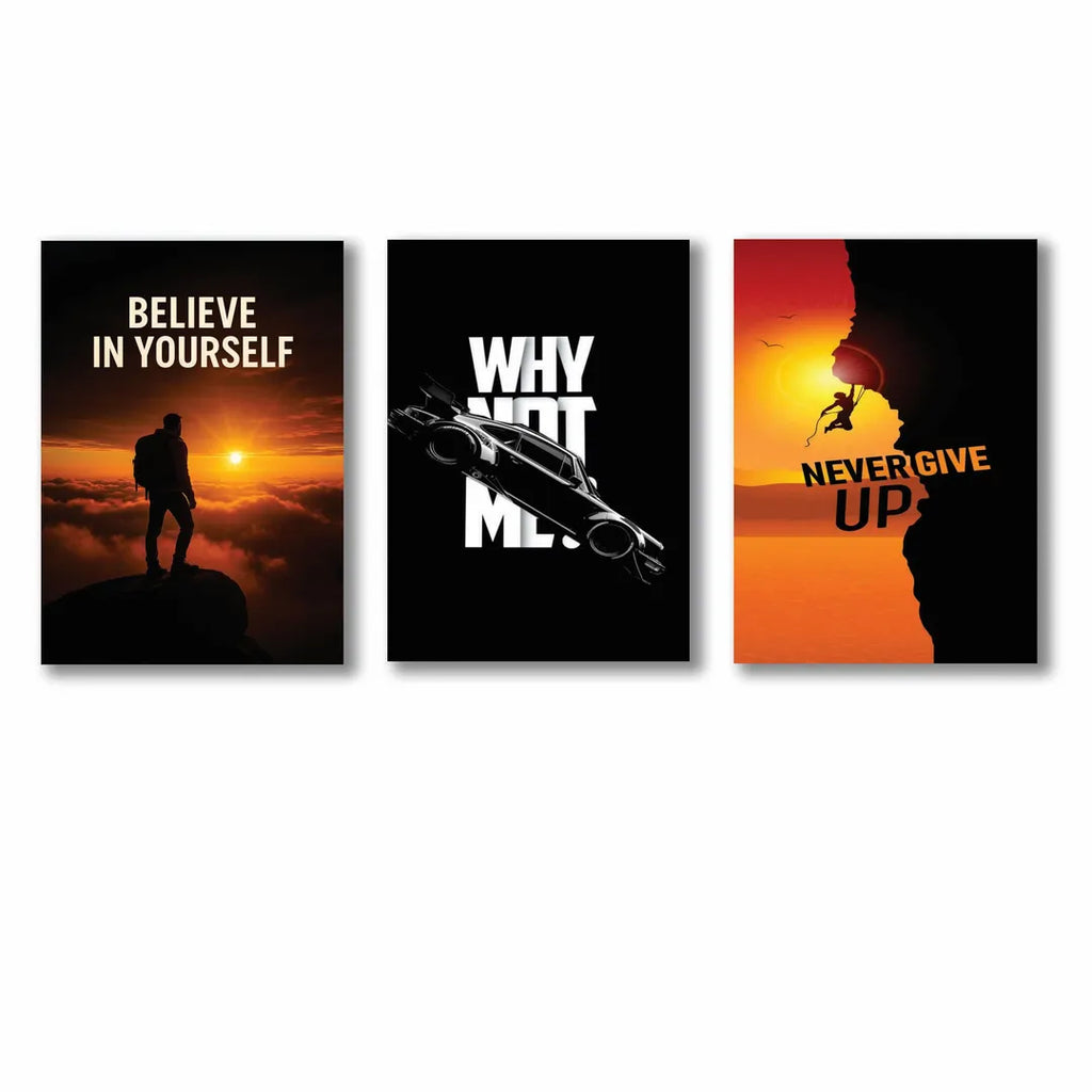 Modern Men's MDF Wall Art | Stylish Wall Decor for Bedroom, Office & Man Cave Vael Decor