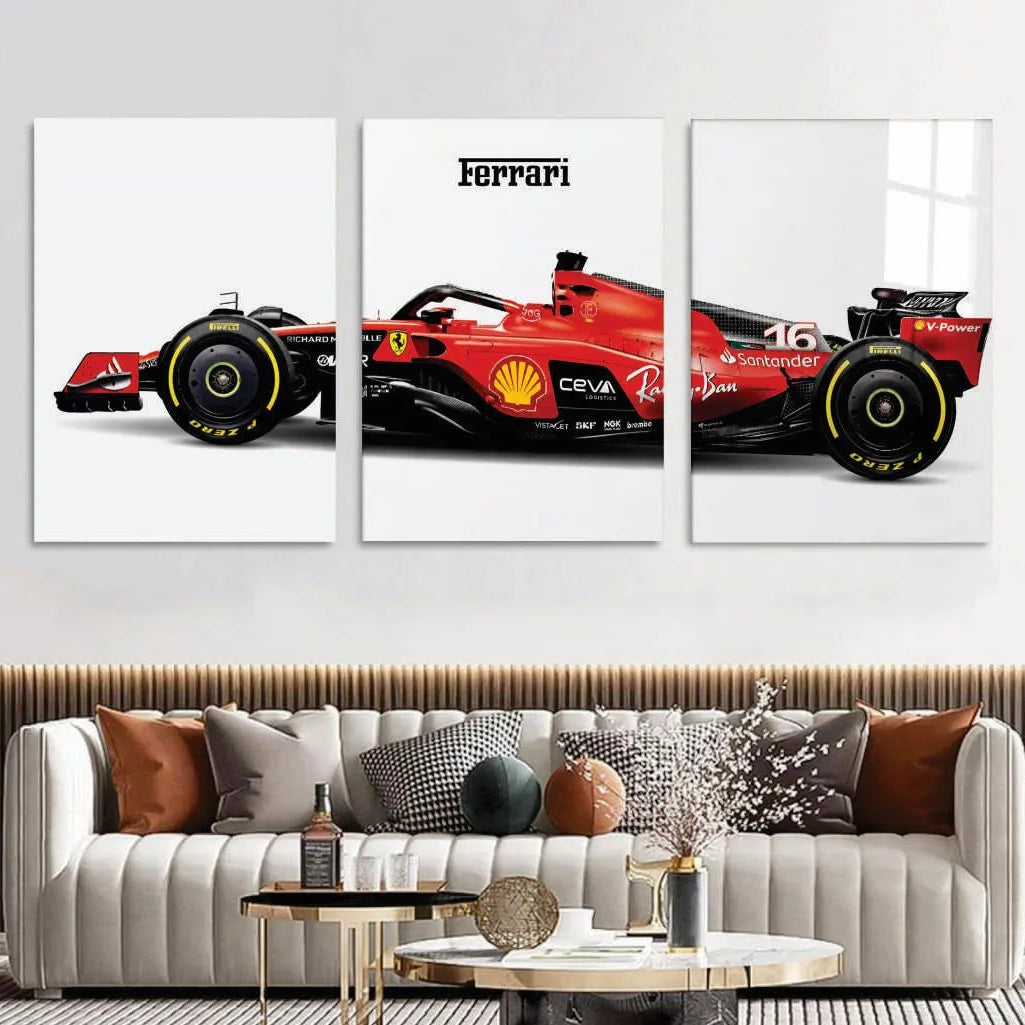 Modern Cars Wall Art Set of 3 | Premium MDF Wooden Wall Frames for Car Enthusiasts Vael Decor