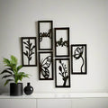 Modern Vibes MDF Wall Art Set of 6 | Abstract Wooden Wall Decor (26 × 20 Inches) Vael Decor