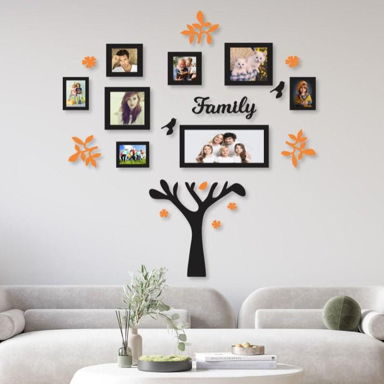 Flower Design Wooden Wall Decor Set of 1 | Modern Rustic Wooden Wall Frames Vael Decor
