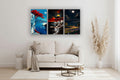 Modern MDF Wall Art Set of 3 | Large Wooden Wall Decor Vael Decor