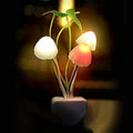 LED Mushroom Night Light with Light Sensor & Color Changing Warm White Lamp Vael Decor