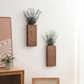 Set of 2 Wooden Wall Planters | MDF Floating Plant Holders for Home Decor Vael Decor