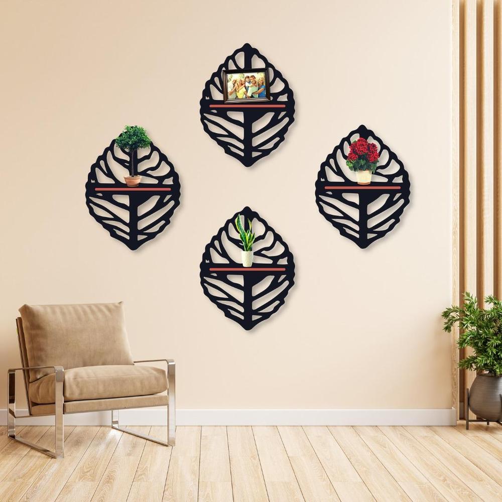 Modern MDF Wall Art Set of 4 | 7-Inch Ready-to-Hang Wall Decor Vael Decor