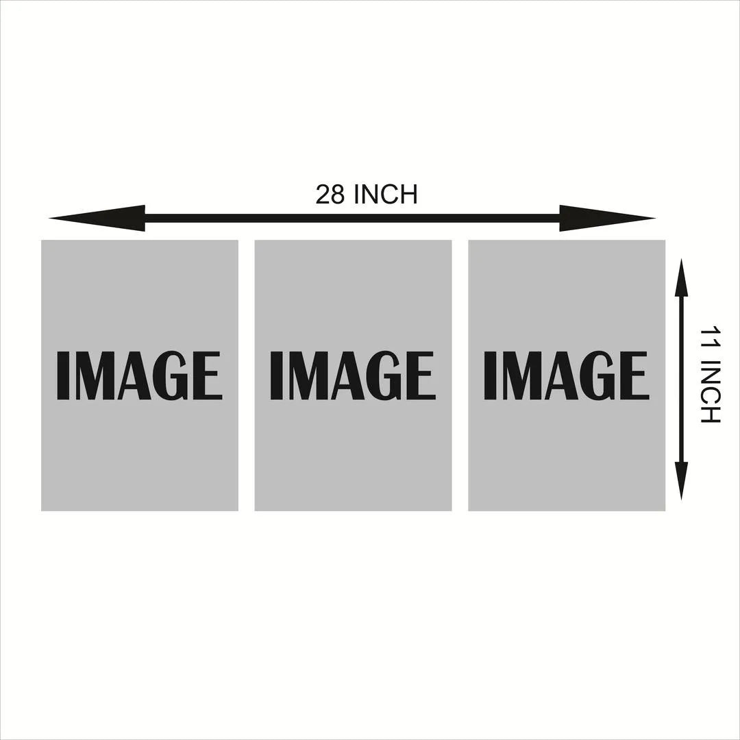 Modern MDF Wall Art Set of 3 | Large Wooden Wall Decor Vael Decor