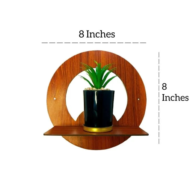 Modern MDF Floating Wall Shelves Set of 4 | Abstract Decorative Wall Shelves Vael Decor