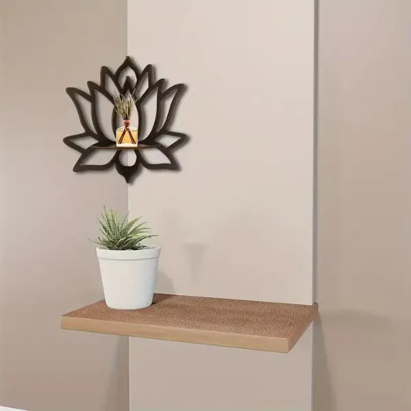Flower Design Wooden Wall Decor Set of 1 | Modern Rustic Wooden Wall Frames Vael Decor