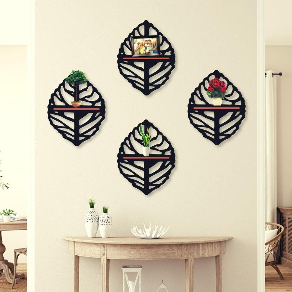 Modern MDF Wall Art Set of 4 | 7-Inch Ready-to-Hang Wall Decor Vael Decor