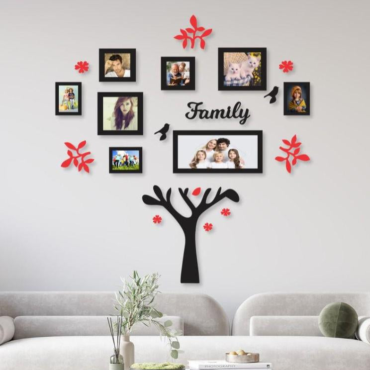 Flower Design Wooden Wall Decor Set of 1 | Modern Rustic Wooden Wall Frames Vael Decor