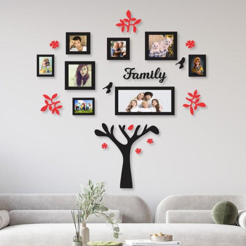 Flower Design Wooden Wall Decor Set of 1 | Modern Rustic Wooden Wall Frames Vael Decor